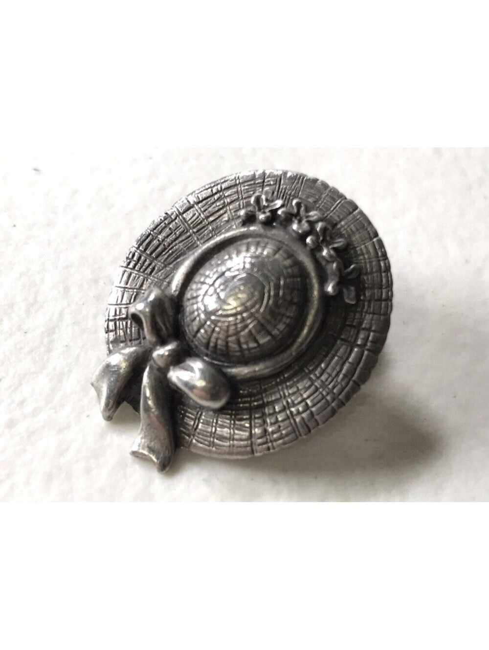 Lindsay Claire Designs LCD Pewter Women's Summer Hat Lapel Pin Brooch